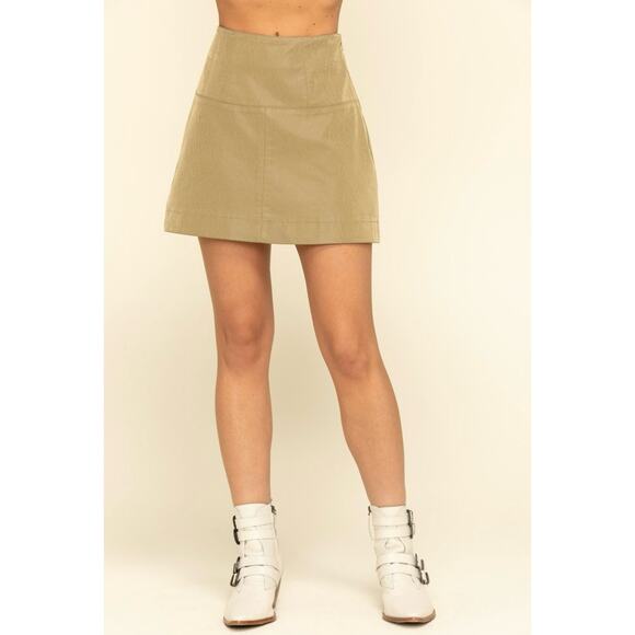 Free People Days In The Sun Suede Skirt Size 4 - Picture 1 of 7